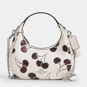 NWT COACH Carmen Leather Mini Crossbody Bag With Cherry Print